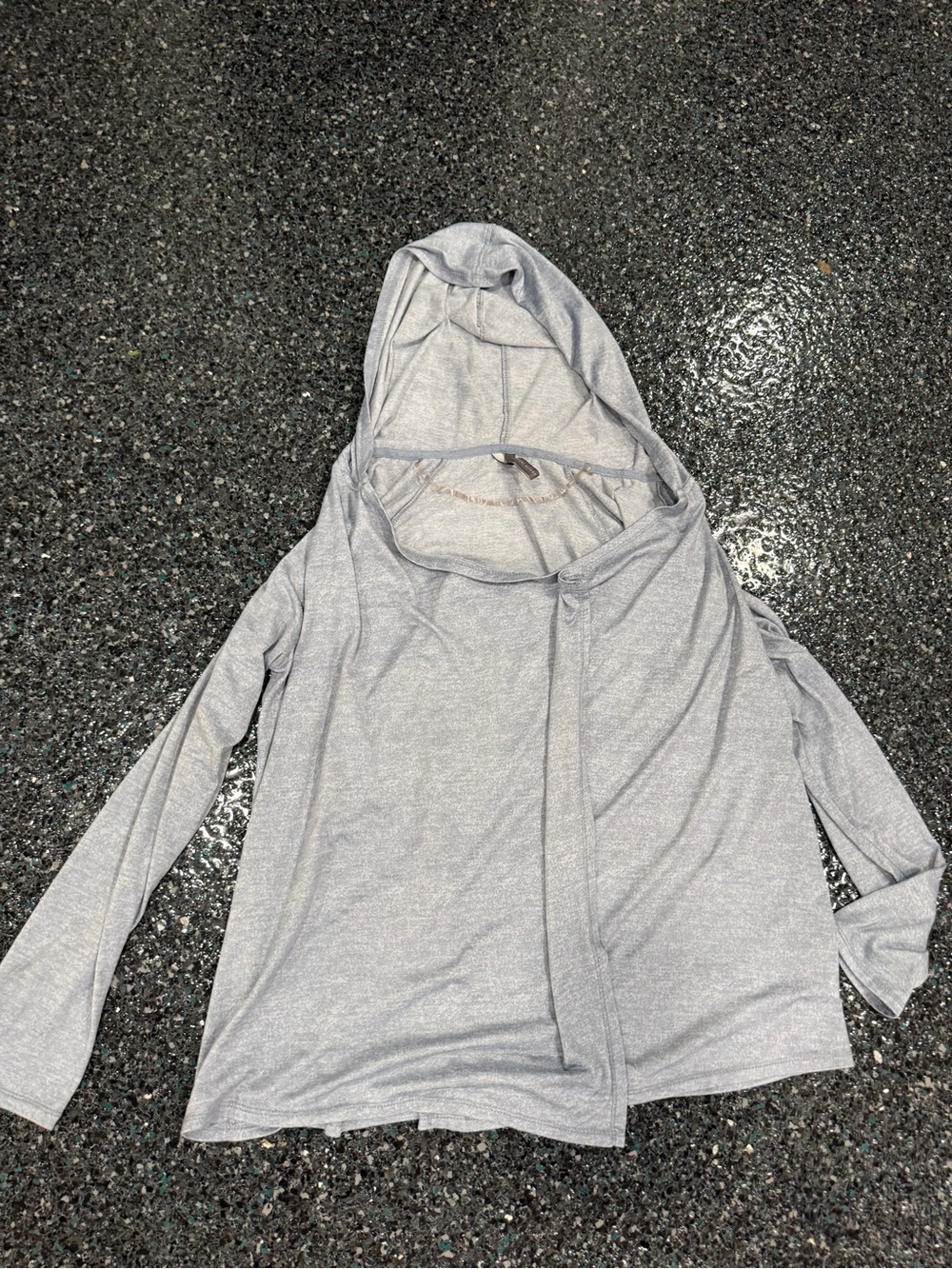 Jaclyn Intimates Medium gray lounge Wrap cardigan Cape hoodie